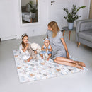 speelmat anti-slip junior 150 x 130 cm katoen wit/blauw