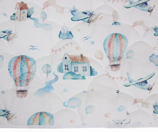 speelmat anti-slip junior 150 x 130 cm katoen wit