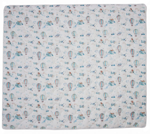 speelmat anti-slip junior 150 x 130 cm katoen wit