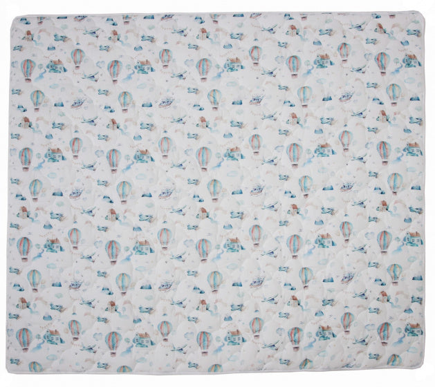 speelmat anti-slip junior 150 x 130 cm katoen wit