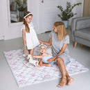 speelmat anti-slip junior 150 x 130 cm katoen wit/roze