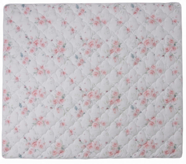 speelmat anti-slip junior 150 x 130 cm katoen wit/roze