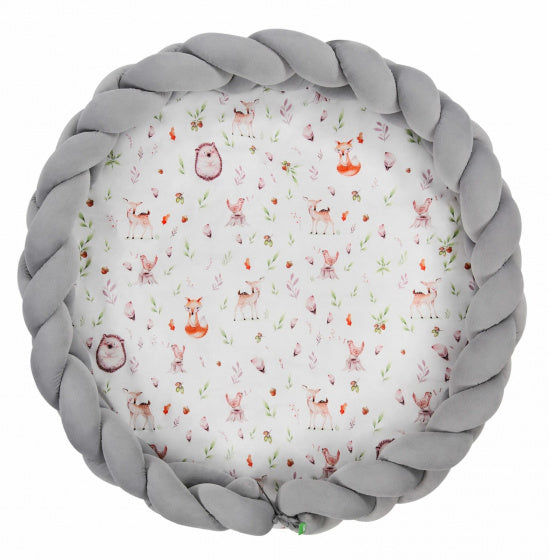 speelmat junior 100 cm polykatoen lichtgrijs