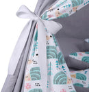 tipi-tent junior 140 cm katoen grijs/groen 6-delig