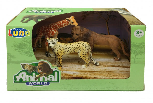 speelset wilde dieren 3-delig multicolor