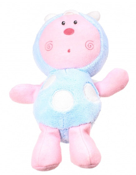 Glow In The Dark knuffel lieveheersbeestje blauw 27 cm