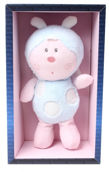 Glow In The Dark knuffel lieveheersbeestje blauw 27 cm