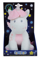 knuffel Glow In The Dark - Eenhoorn 24 cm wit/roze