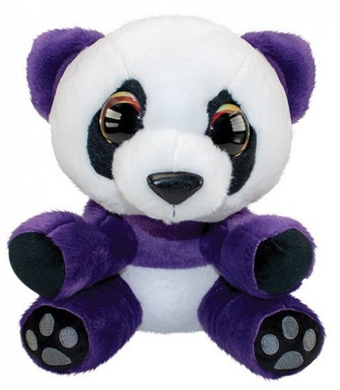 knuffel Panda I love mom junior 24 cm paars/wit