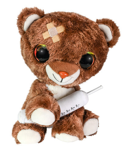 Lumo Stars Knuffel Get Well - Bruine Beer met Spuit, 15cm