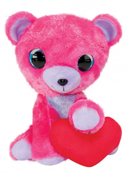 knuffelbeer Valentijn 15 cm roze