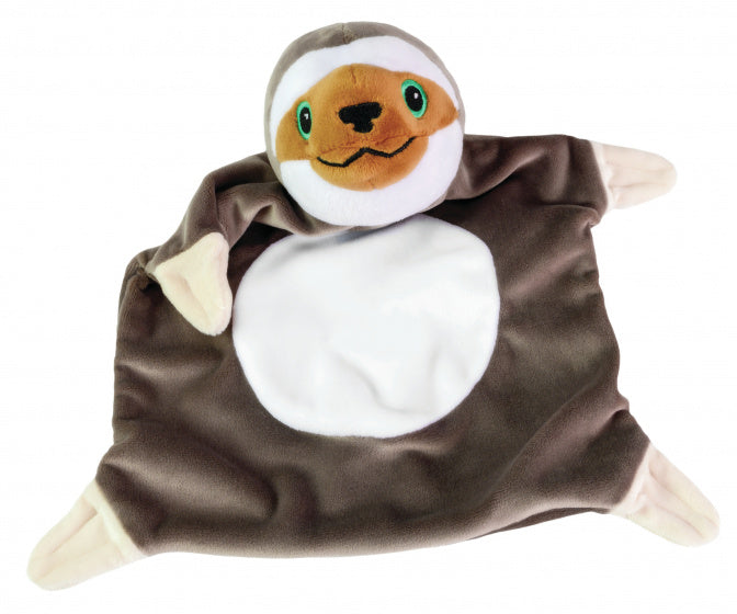knuffeldoek luiaard Sanna 30 x 20 cm pluche bruin