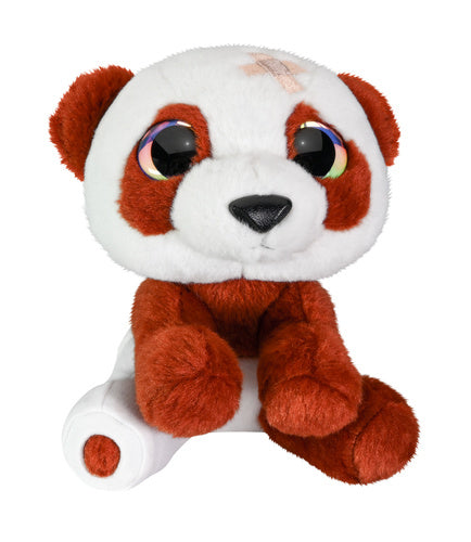 panda junior 15 cm pluche bruin/wit