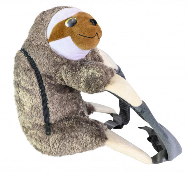 rugzak luiaard Sanna 18 x 37 cm polyester bruin