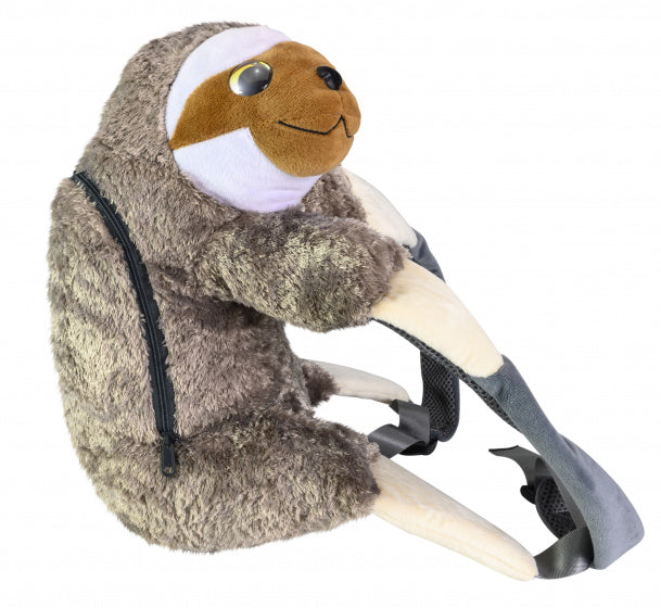 rugzak luiaard Sanna 18 x 37 cm polyester bruin