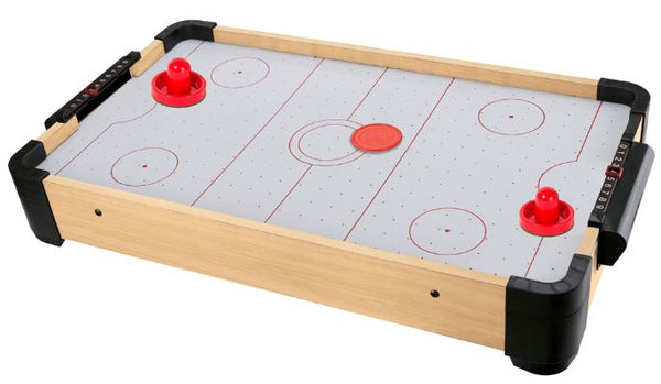 airhockey 58,7 x 29 x 7,5 cm hout wit/bruin 4-delig