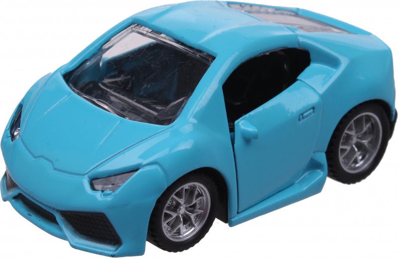 auto Speed laag 7,5 x 4,5 x 3,5 cm 1:48 diecast lichtblauw