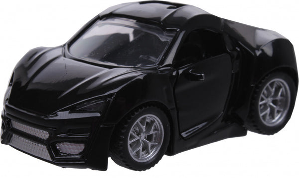 auto Speed sport 7,5 x 4,5 x 3,5 cm 1:48 diecast zwart