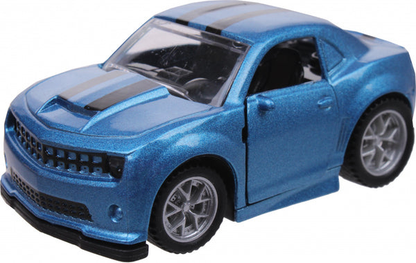 auto Speed streep 7,5 x 4,5 x 3,5 cm 1:48 diecast blauw