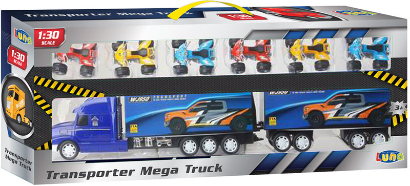 autotransporter quads jongens 1:30 blauw 8-delig