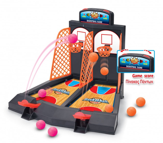 basketball game 41 cm zwart/oranje