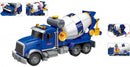 betonmixer Mega Truck junior 40,5 x 16 cm frictie blauw