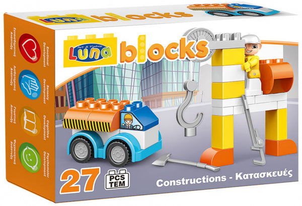 Blocks bouwset bouwplaats junior 27-delig