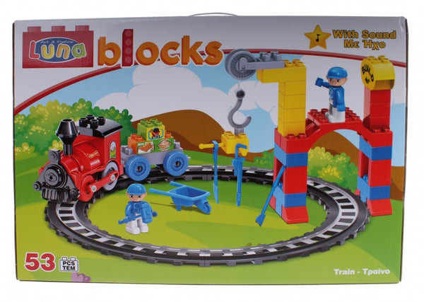 Blocks bouwset Trein met geluid 53-delig