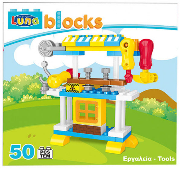 Blocks bouwset werkbank junior 50-delig