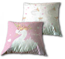decoratiekussen zwaan 35 cm polyester roze/wit