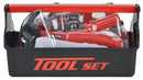gereedschapsset junior 28 x 15 cm grijs/zwart/rood 20-delig