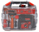 gereedschapsset junior 33 x 28 cm grijs/zwart/rood 25-delig