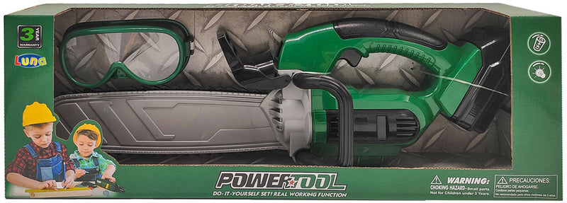 kettingzaag PowerTool junior 45 x 9,5 x 17 cm groen 2-delig