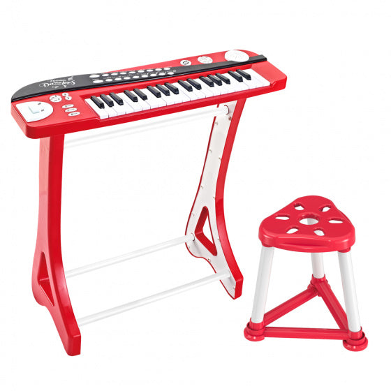 keyboard elektronisch junior 68,6 x 60 x 5,8 cm rood/wit