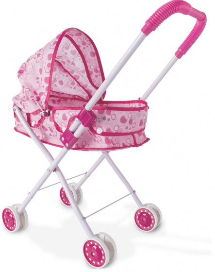 poppenkinderwagen meisjes 27 x 10,5 x 51 cm roze/wit