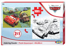 kleurplaat en puzzel Cars 49 x 36 cm karton 100 stuks
