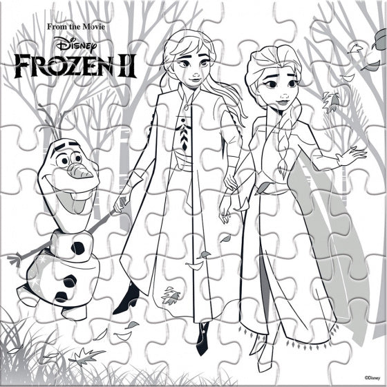 kleurplaat en puzzel Frozen II 42 cm karton 42 stuks