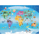 kleurplaat en puzzel Wereld 49 cm karton 100 stuks