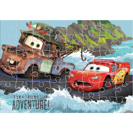 legpuzzel/kleurplaat Cars meisjes karton 48 stukjes