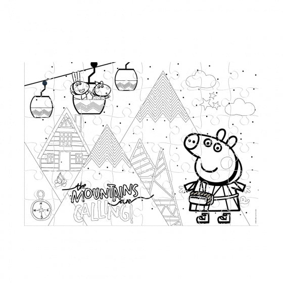 kleurpuzzel 2-in-1 Peppa Pig 4-delig