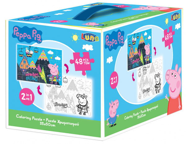 kleurpuzzel 2-in-1 Peppa Pig 4-delig