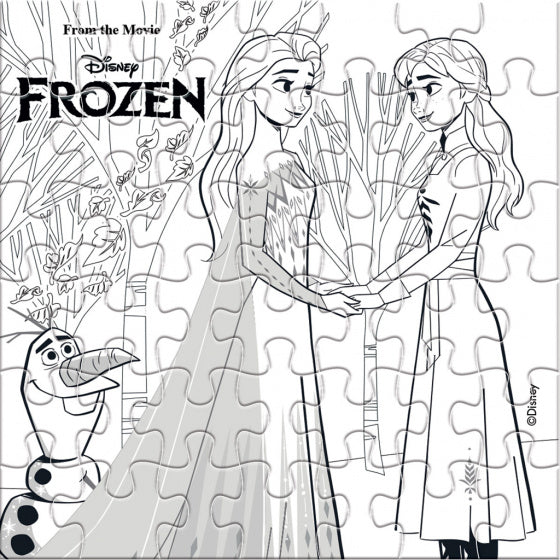 kleurpuzzeltoren Frozen junior 13 cm paars 24 stuks
