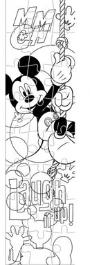 kleurpuzzeltoren Mickey Mouse junior 13 cm geel 24 stuks