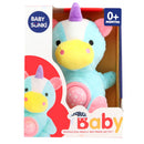 knuffeleenhoorn pluche blauw