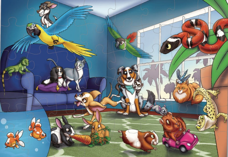 legpuzzel Pet Party junior karton 48 stukjes