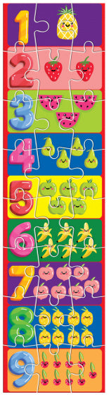 legpuzzel/kleurplaat Nummer junior karton 27 stukjes