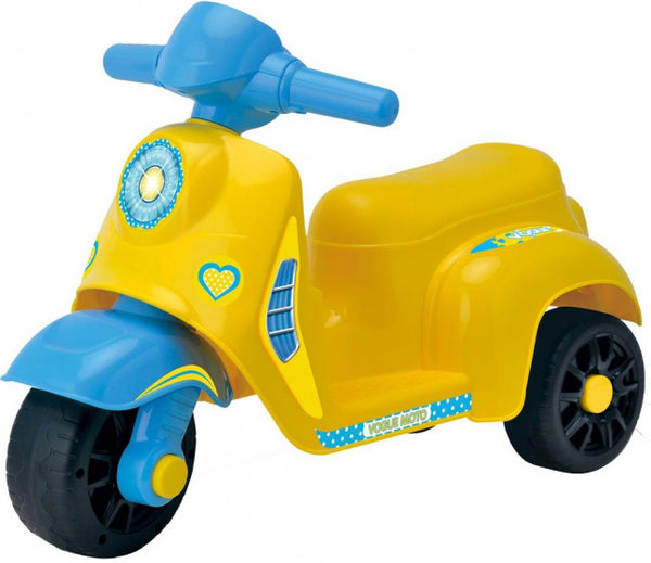loopfiets junior 45,5 x 22 cm geel/blauw