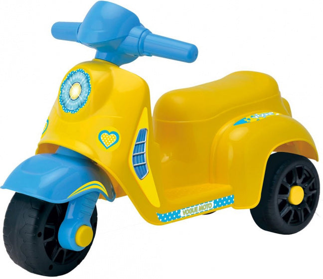loopfiets junior 45,5 x 22 cm geel/blauw