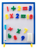 magneet- en krijtbord Educatief junior wit/blauw 66-delig