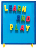 magneet- en krijtbord Educatief junior wit/blauw 66-delig